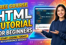 HTML Tutorial Free Course for Beginners : Make a Website in 30 Minutes! HTML Tutorial Free Course for Beginners