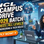HCL Off Campus Drive for 2026 Batch | Hiring Work From Home Jobs for Freshers | Apply Now HCL Off Campus Drive for 2026 Batch