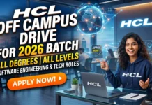 HCL Off Campus Drive for 2026 Batch | Hiring Work From Home Jobs for Freshers | Apply Now HCL Off Campus Drive for 2026 Batch