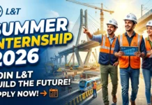L&T Summer Internship 2026 | Mass Hiring for Freshers | Apply Now L&T Summer Internship 2026