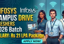 Infosys Recruitment for 2026 Batch | Hiring for Freshers With Salary Rs 21 LPA Package Infosys Recruitment for 2026 Batch