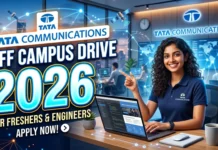 Tata Communications Off Campus Drive 2026 | Hiring for Freshers as Jr. Engineer | Apply Now Tata Communications Off Campus Drive 2026